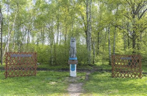 Tambov Wolf Made of Wood, the Symbol of the Tambov Region Stock Image ...