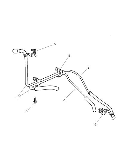 Fuel Lines Front 2001 Jeep Wrangler