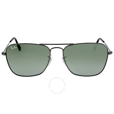 Ray Ban Caravan Green Classic G 15 Square Unisex Sunglasses RB3136 004