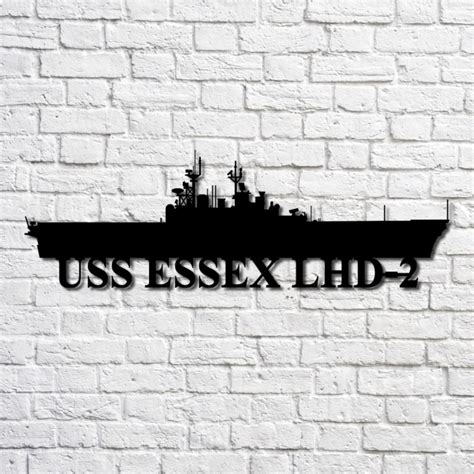 Uss Essex Lhd 2 Navy Ship Metal Art Custom Us Navy Ship Cut Metal Sign T For Navy Veteran