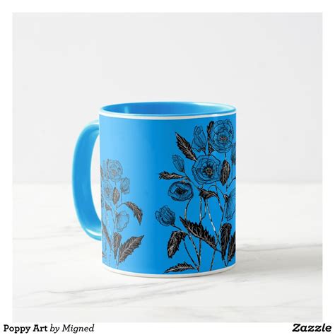 Poppy Art Mug Poppy Art, Store Design, Custom Mugs, Unique Style ...