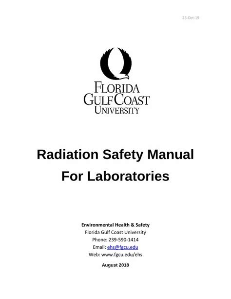 Pdf Radiation Safety Manual For Laboratories Fgcu Dokumen Tips