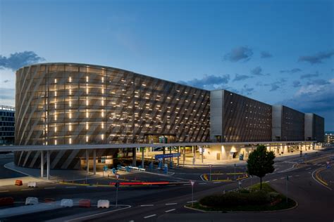 Multi Story Car Park P With Stuttgart Airport Bus Terminal Sab