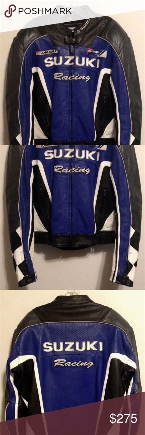 Suzuki Racing Yoshimura Leather Motorcycle Jacket Leather Motorcycle