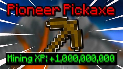 This Free Pickaxe Is Overpowered For Mining Xp Hypixel Skyblock