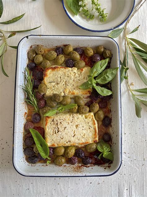 Greek Style Baked Feta With Olives