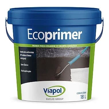 Primer Para Colagem De Manta Asfaltica Ecoprimer Viapol 18 Kg