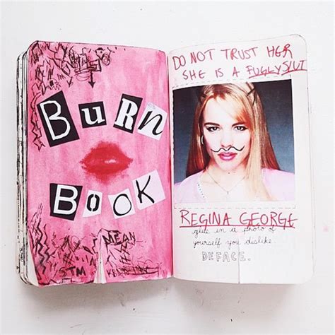 Art Burn Book Journal Journaling Mean Girls Regina George Image