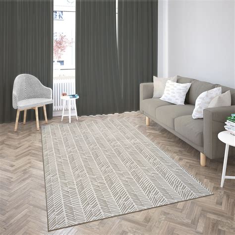 deerlux modern living room area rug  nonslip backing abstract