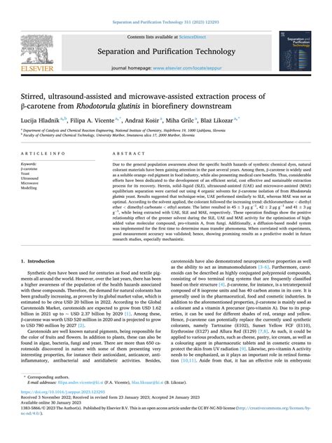 Pdf Stirred Ultrasound Assisted And Microwave Assisted Extraction