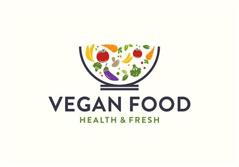 Premium Vector Vegetarian Food Logo Design Template Inspiration