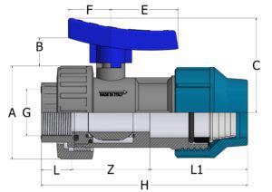 Bvs Valvola A Sfera Monoghiera Con Attacchi Femm Filett Giunto