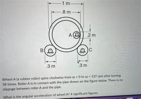 Solved Wheel A a rubber roller spins clockwise from ω 0 to Chegg