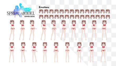 Sprite full length character for game visual Vector Image