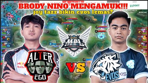 Brody Nino Diremehkan Tazz Pake Joy Alter Ego Vs Evos Glory Game