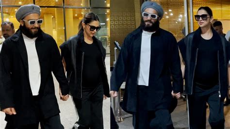 Ranveer Singh With Pregnant Wife Deepika Padukone Returns Mumbai From