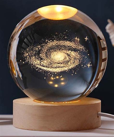 Lightgo Nebula Galaxy Crystal Ball Night Light Crystal Ball Night