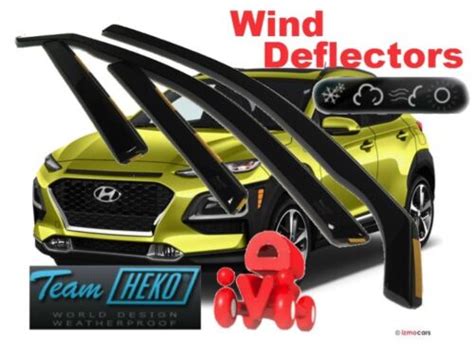 For Hyundai Kona Doors Wind Deflectors Pc Heko Ebay