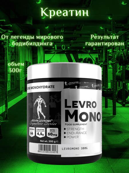 Креатин моногидрат LEVRONE Levro Mono порошок Спортивное питание для