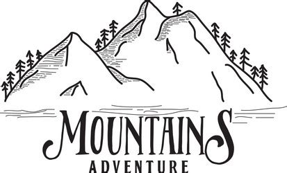 Mountain Adventure Retro Hipsters Logo Design Vector Image