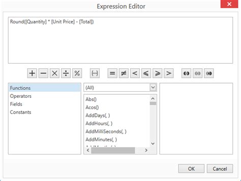 ExpressionEditorControl Class WPF Controls DevExpress Documentation