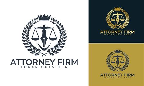 Law Firm Logo Design Lawyer Logo Vector Template 3834110 Vector Art