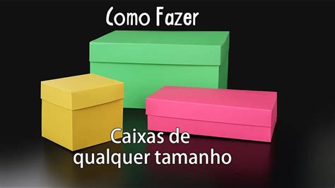 Como Fazer Caixas De Qualquer Tamanho YouTube