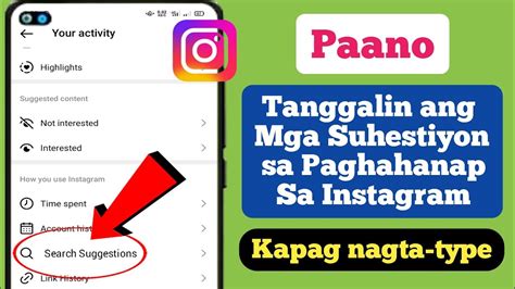 Paano Magtanggal Ng Mga Suhestiyon Sa Paghahanap Sa Instagram Kapag