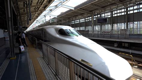 Shinkansen Bullet Train Arrival And Departure Osaka Japan Youtube