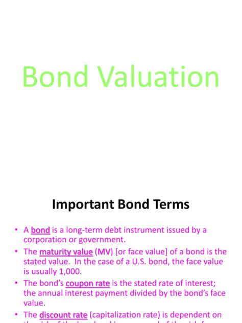 Bond Valuation | PDF | Bonds (Finance) | Bond Credit Rating