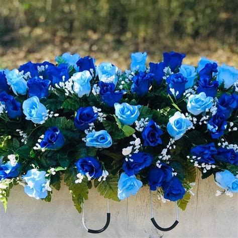 Headstone Saddle Deluxe Cemetery Flowers Grave Decorations Etsy