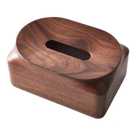 Black Walnut Whole Wooden Tissue Holders Solid Japanese Wooden Napkin