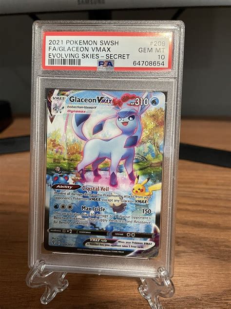 Glaceon VMAX Alt Art Evolving Skies Pokemon Card PSA 10 Values MAVIN