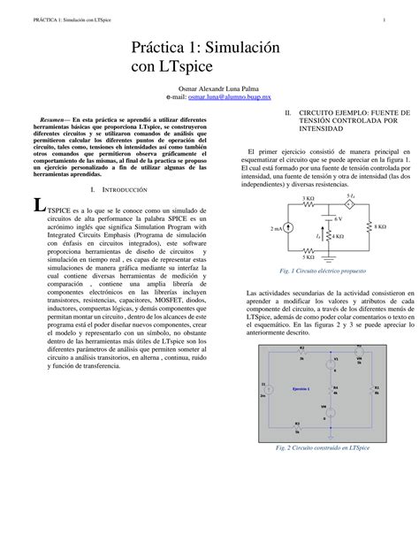 Solution Practica Ltspice Simulacion De Circuitos Studypool