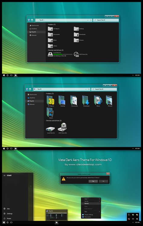 Vista Dark Aero Theme For Windows10