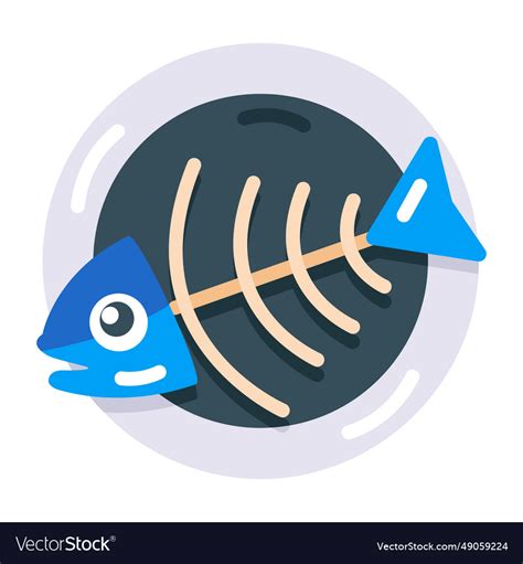 Fish Bone Royalty Free Vector Image VectorStock