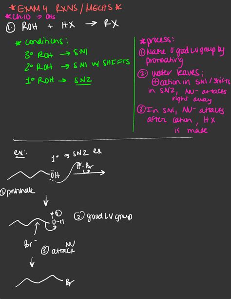 Exam Mechs Ch Alcohol Mechanisms Ch Ether And Epoxide