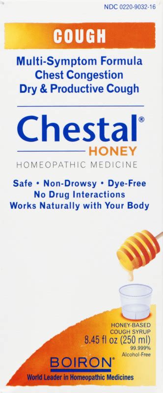 Boiron Chestal Honey Homeopathic Cough Syrup Boiron306969032169