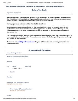 Fillable Online Grant Application Sample Fax Email Print - pdfFiller