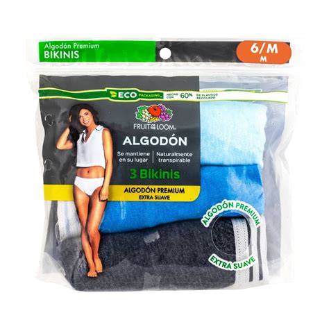 Bikini Fruit Of The Loom Talla 6 Jaspeado Multicolor 3 Piezas Walmart