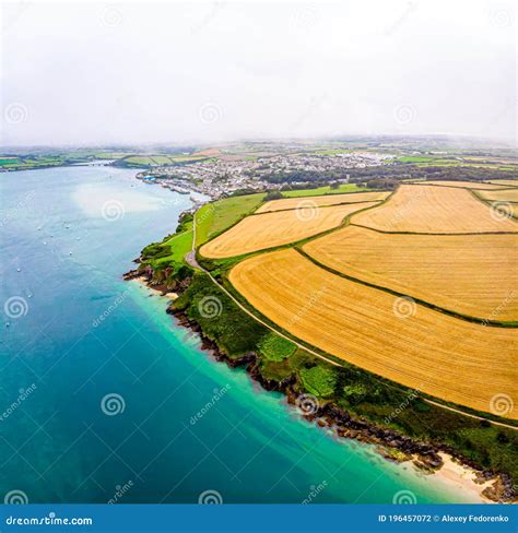 Aerial View Of Padstow In Cornwall Stock Photo Image Of Harbour