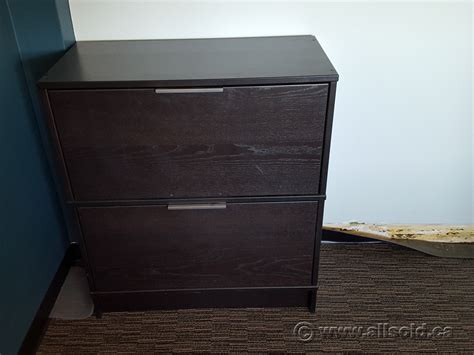 IKEA Effektiv Espresso 2 Drawer Lateral File Cabinet, Locking - Allsold ...