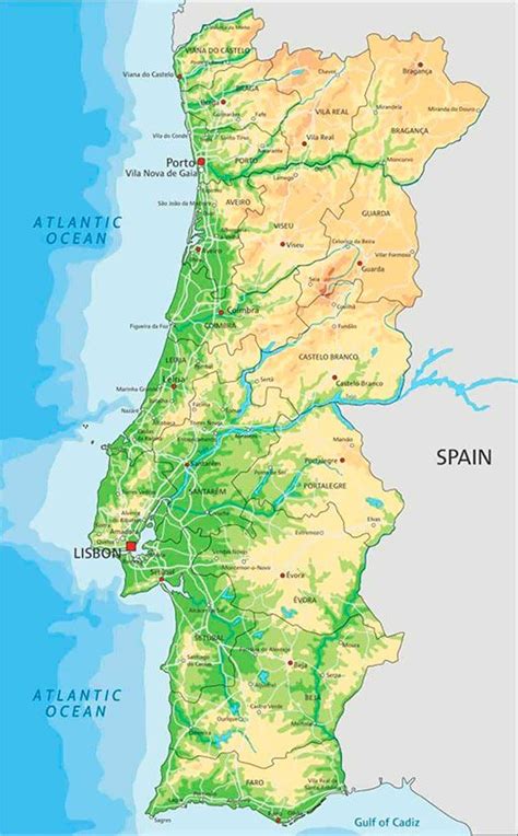 Mapa De Portugal Viajes Y Mapas