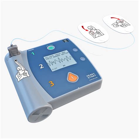 3d portable defibrillator model