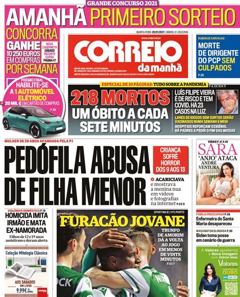 Capa Correio Da Manh Janeiro Capasjornais Pt