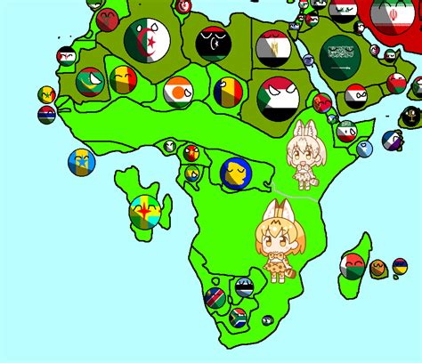 OTL Fanon: Africa with Servals in Countryballs Map by KouseiFan on ...