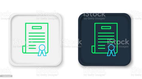 Line Declaration Of Independence Icon Isolated On White Background Colorful Outline Concept