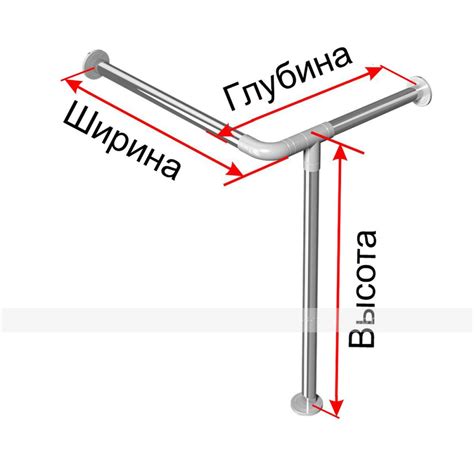 Купить Поручень опорный, для раковины, прав, AISI304+PA, D32, инд по ...