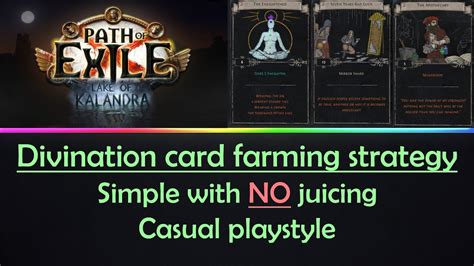 Poe Divination Card Farming Printable Cards