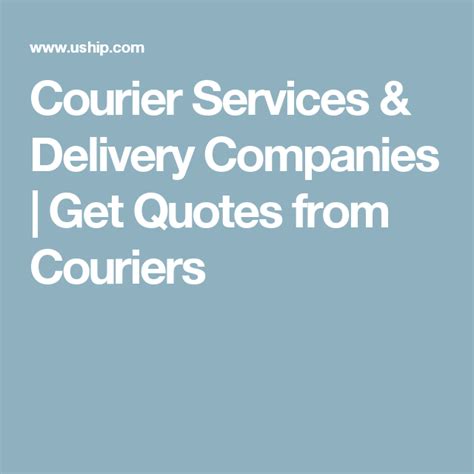 Courier Services And Delivery Companies Get Quotes From Couriers Got